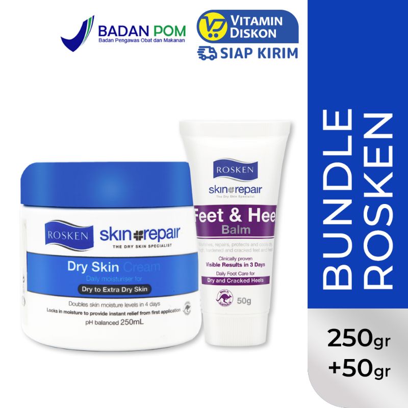 Promo Rosken Dry Skin Cream 250gr Per Jar Rosken Feet And Heel