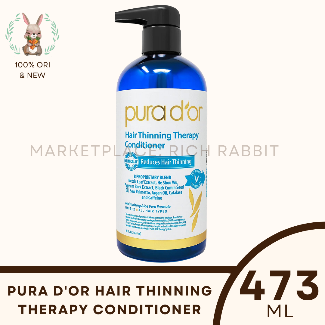 Jual PURA D'OR D OR Advanced Therapy Shampoo Conditioner Volume Hair 473ML  Purador Pura Dor di Seller Rich Rabbit - Duri Kepa, Kota Jakarta Barat
