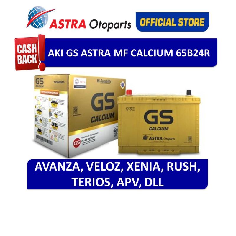 Promo Aki Mobil Gs Astra Calcium 65b24r Avanza, Rush, Daihatsu Xenia