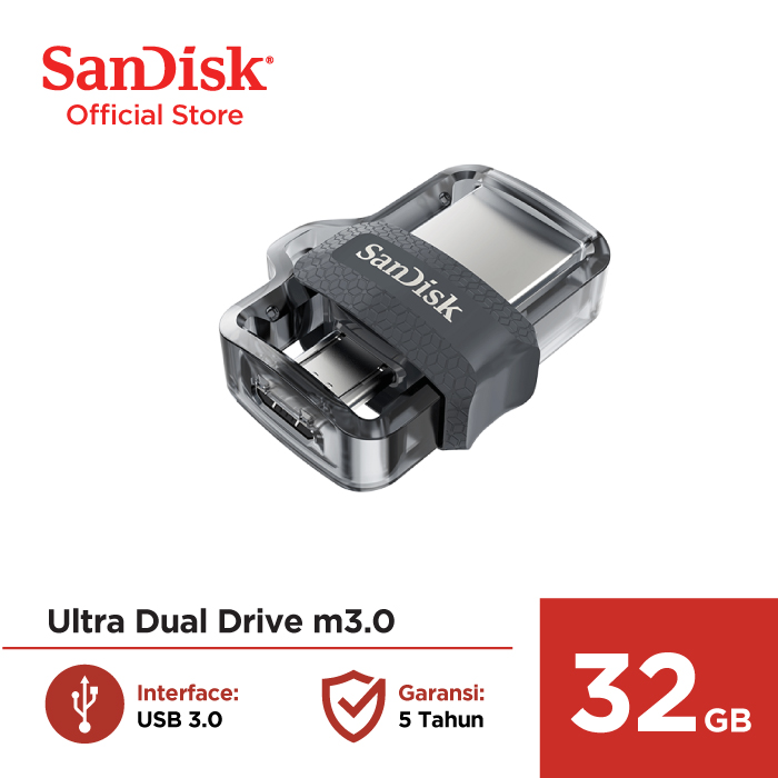 Jual Sandisk Ultra Dual Drive M3.0 32gb Usb3.0 Otg-enabled Android