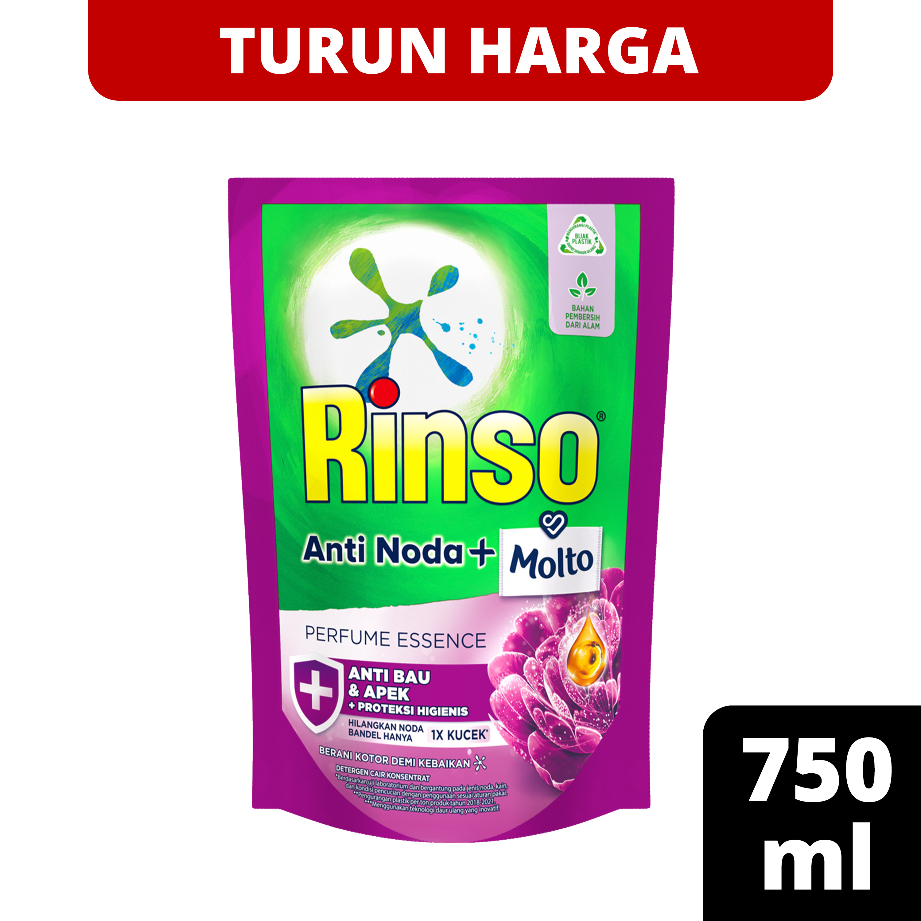 Promo Medan RINSO Molto Perfume Essence Liquid Detergent [700 mL