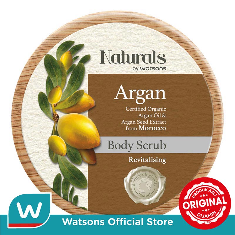 Promo Watsons Natural Argan Body Scrub [200 g] Diskon 47 di Seller