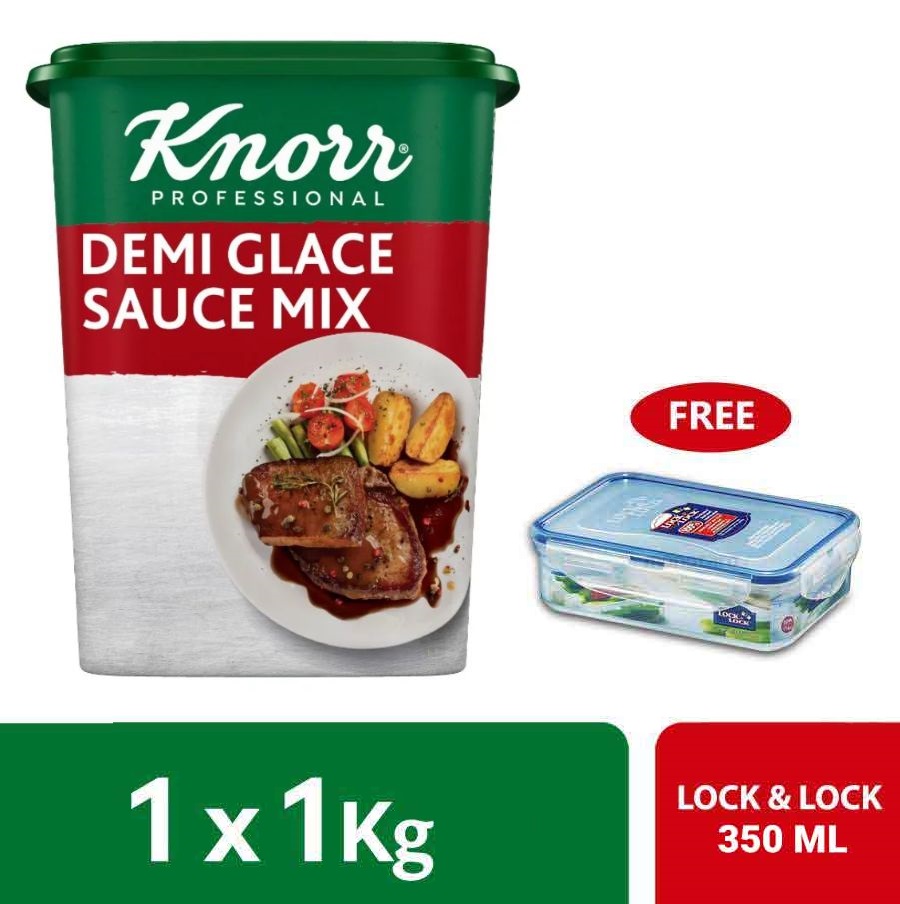 Promo PROMO Knorr Demi Glace Sauce Mix [1 KG] Free Lock & Lock 350 ml