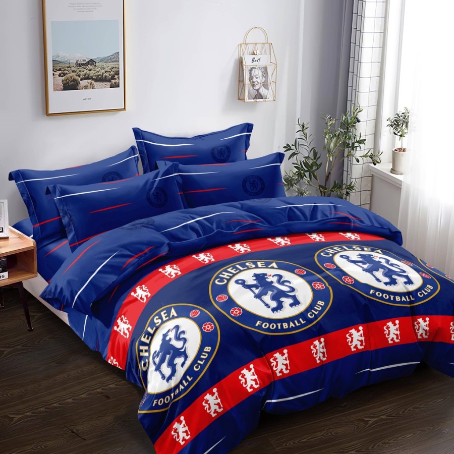 Jual Lady Rose Motif Chelsea Blue Set Sprei Flat dan Bedcover di Seller