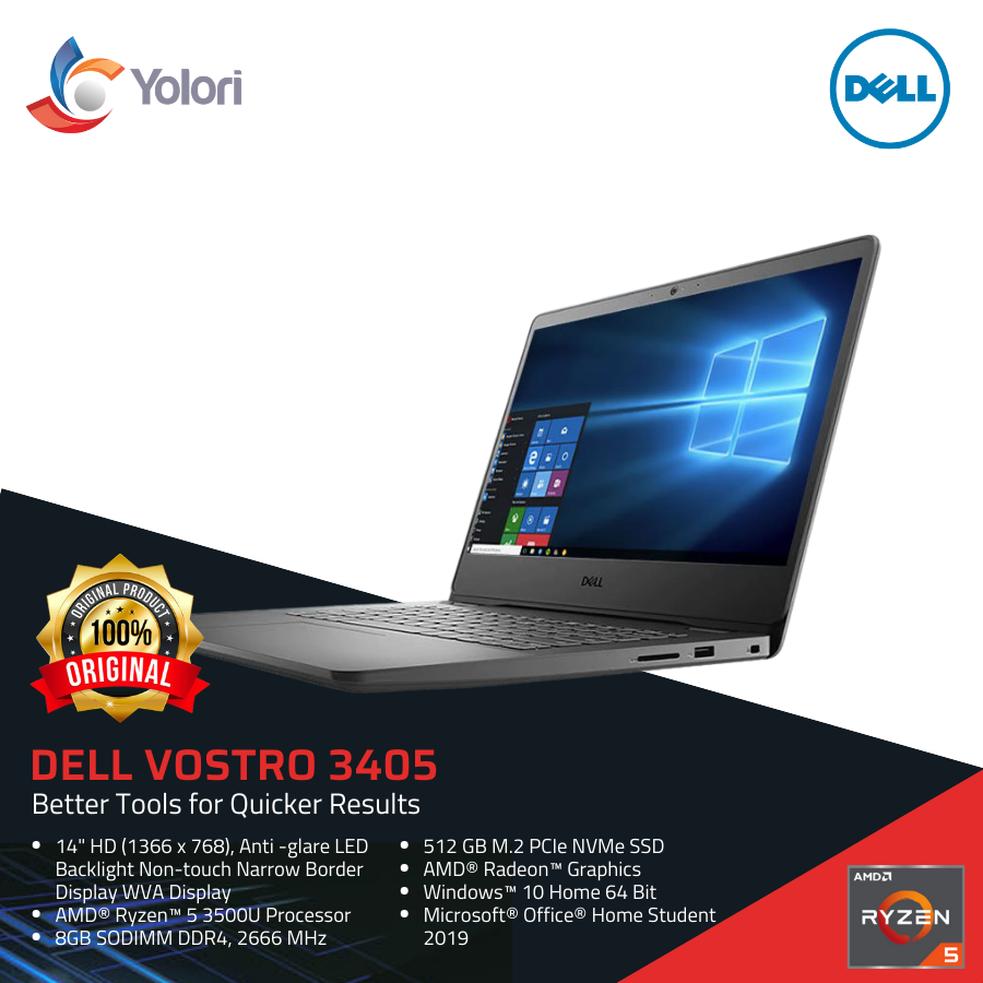 Jual Dell Vostro 3405 R5-3500U 8GB 512 