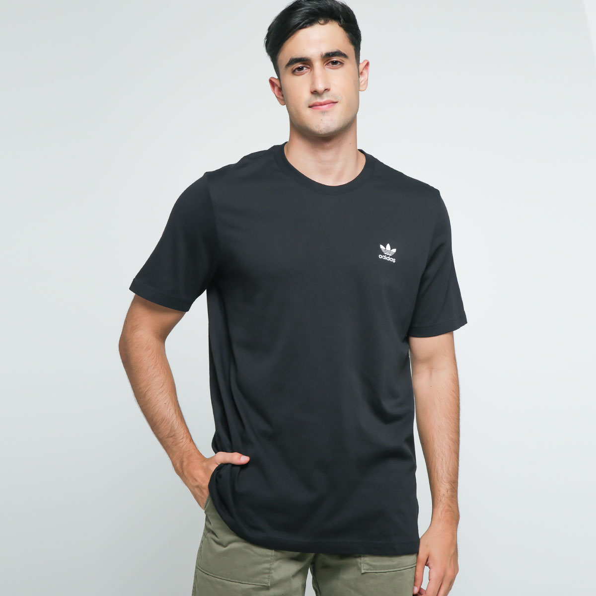 Black men's loungewear adicolor essential trefoil t-shirt short sleeve  adidas - ADIDAS - Pavidas