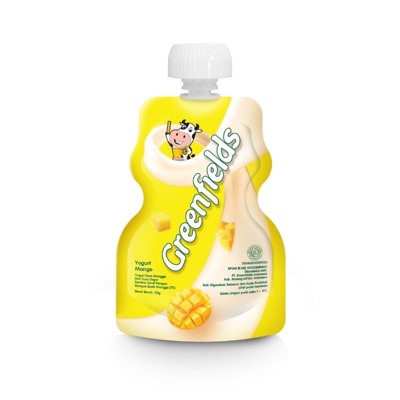 Promo Greenfields Kids Yogurt Pouch Mango [80 g] Diskon 16 di Seller