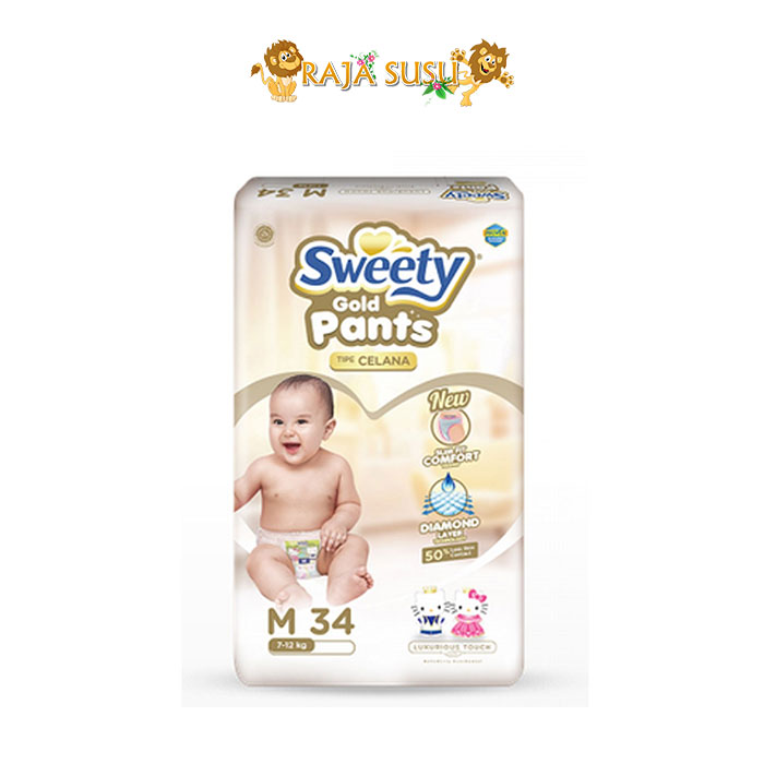 Jual Sweety Gold Popok Bayi [size M/34 Pcs] Di Seller Sekawan Berkah