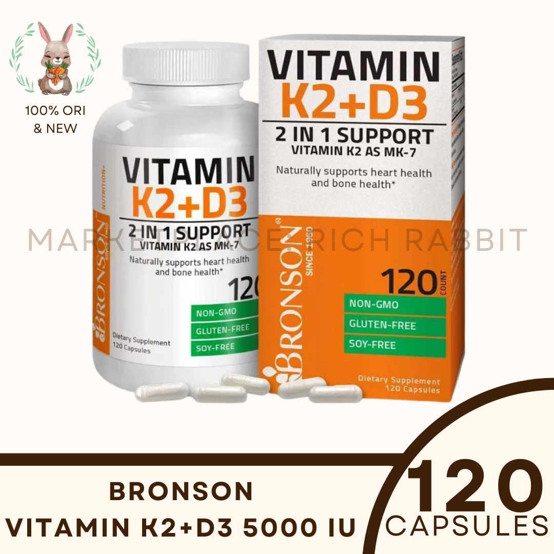 Jual Bronson Vitamin D3 5000 Iu K2 & Mk 7 Imunitas Suplemen Immune Daya