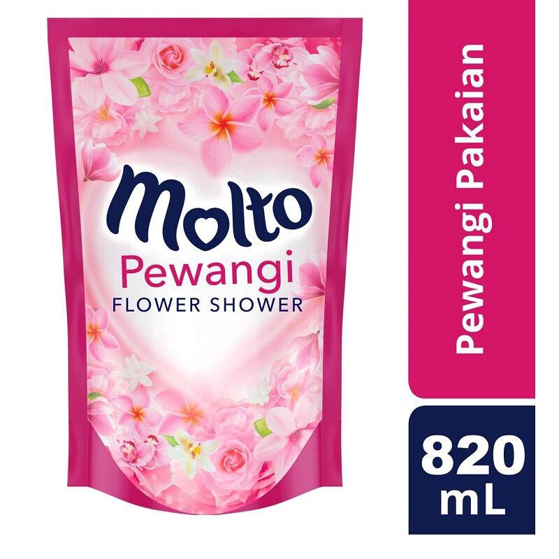 molto pelembut dan pewangi flower shower pink 820 ml