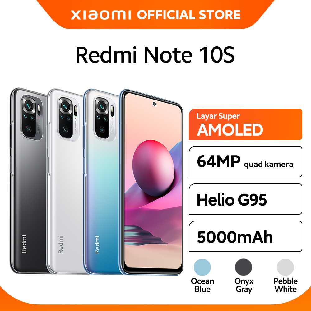 Jual Xiaomi Official Redmi Note 10s (6/128gb) Mediatek Helio G95 64mp ...