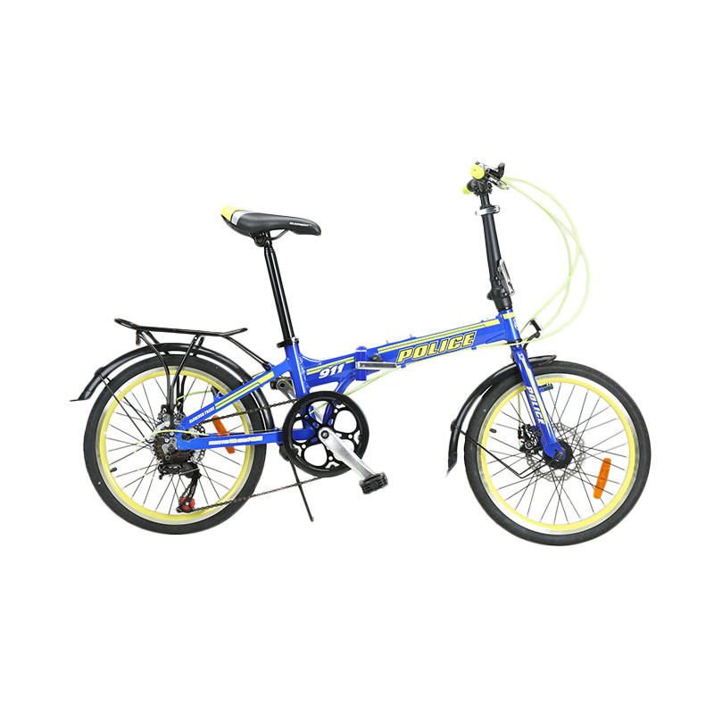 Jual Element Police Texas Folding Bike Biru List Kuning Murah Agustus 2020 Blibli Com