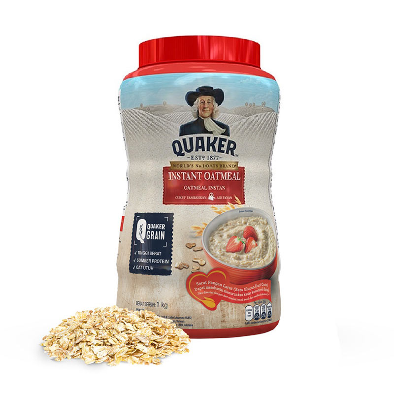 Jual Quaker Instant Oatmeal Jar 1kg Online Maret 2021 