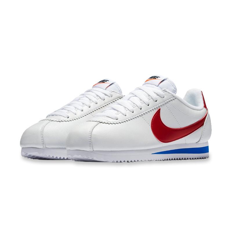 white and red cortez nike