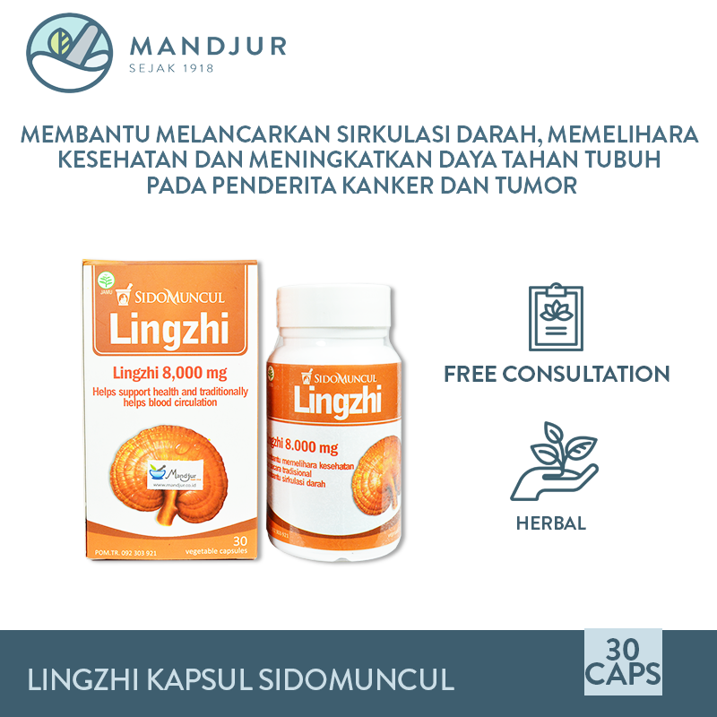 Jual SIDOMUNCUL Lingzhi Kapsul Obat herbal di Seller WATSONS Official