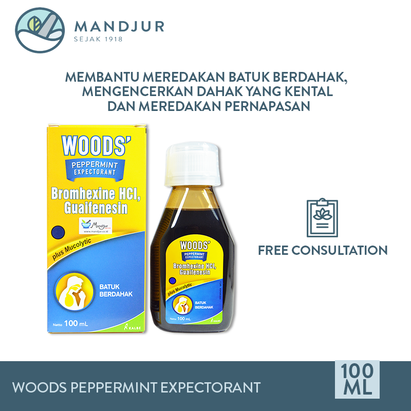 Jual Woods Peppermint Expectorant Obat Batuk [100 mL] di Seller Farhana