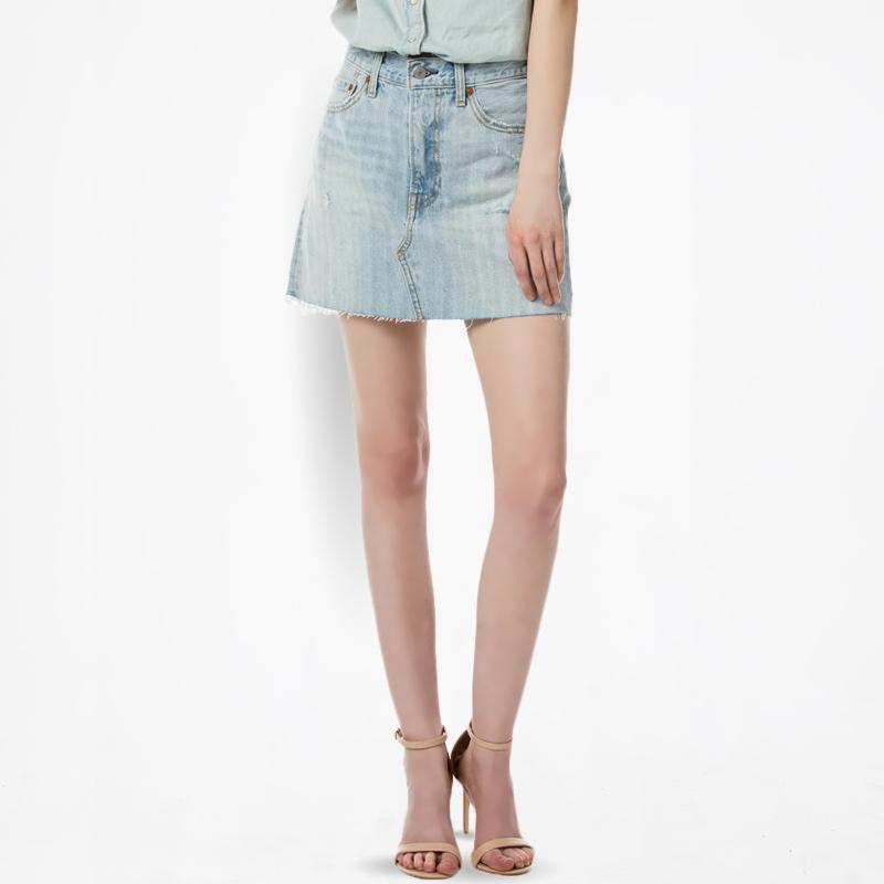 Size 32 Live Wire Blue 349630002 Women's Levi's Deconstructed Denim Skirt Size 32 Live Wire Blue 349630002 Women's Levi's Deconstructed Denim Skirt