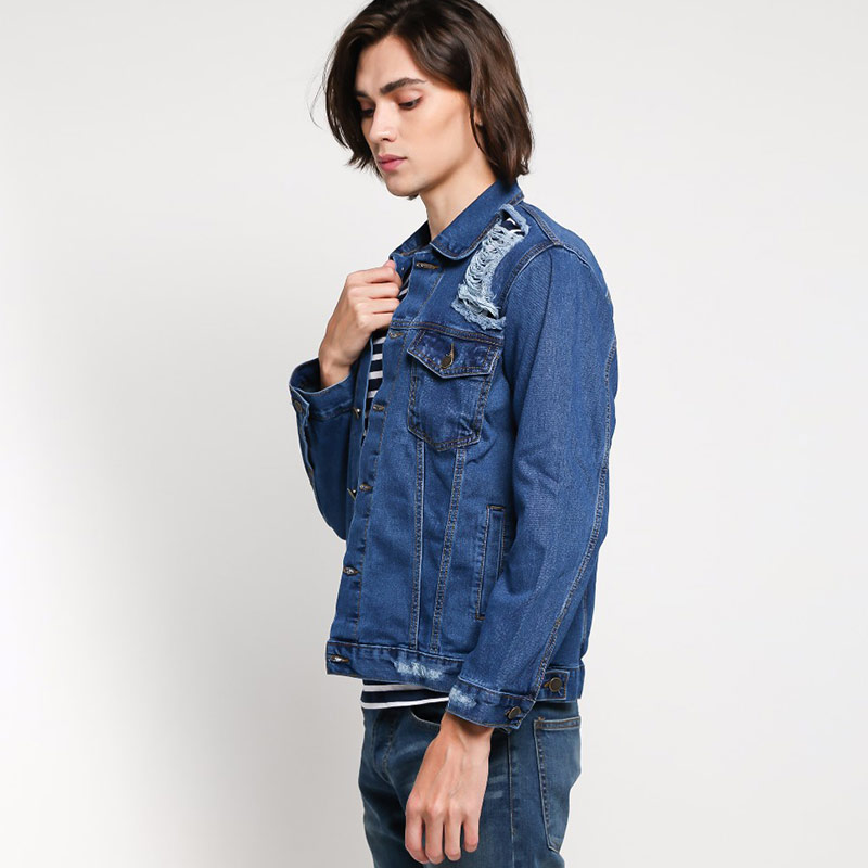 Jual Blythe Aiko Ripped Denim Jacket 