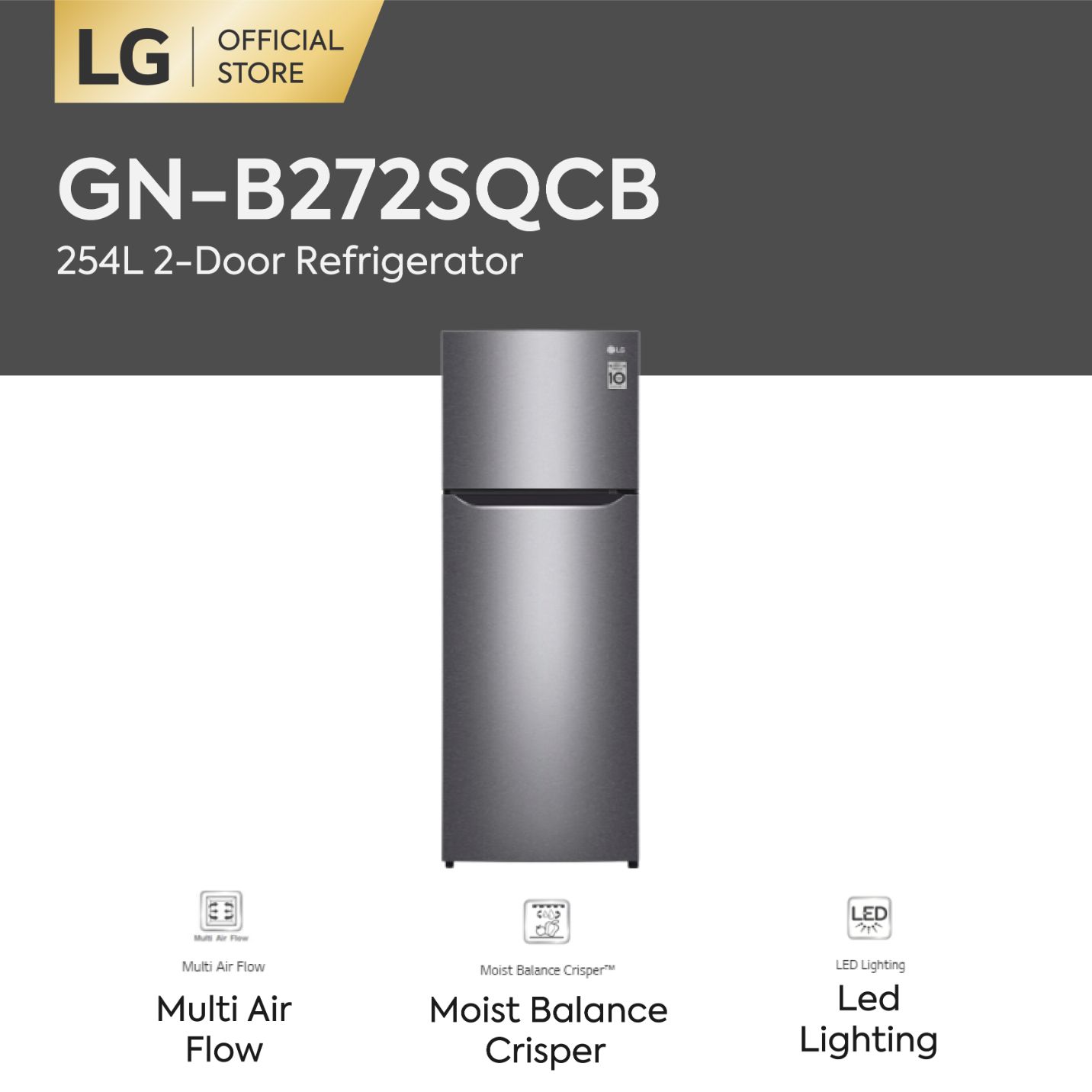 Jual LG GNB272SQCB Kulkas 2 Pintu [254 L] Online Oktober