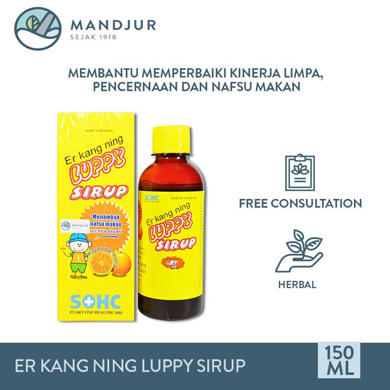 Jual SOHC Er Kang Ning Luppy Sirup Obat Herbal China untuk Memperbaiki ...