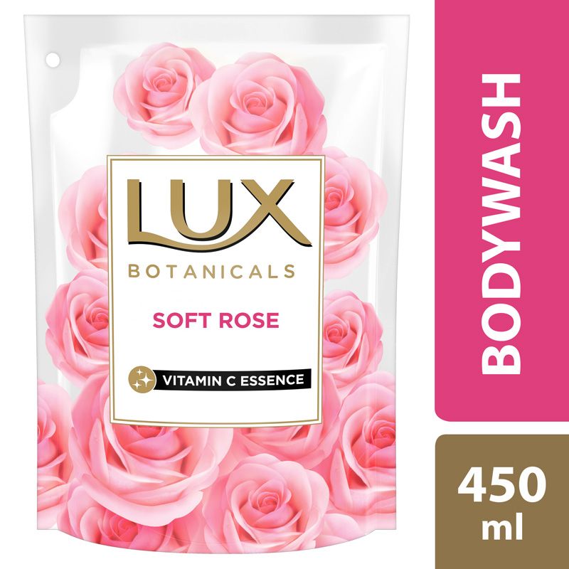 Promo LUX Body Wash Soft Rose Sabun Cair [450 mL/ Refill] Diskon 6 di