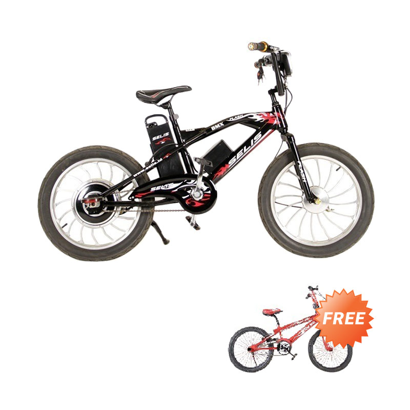 Jual Selis Thunder Sepeda Listrik Free Sepeda Bmx 20 Hitam
