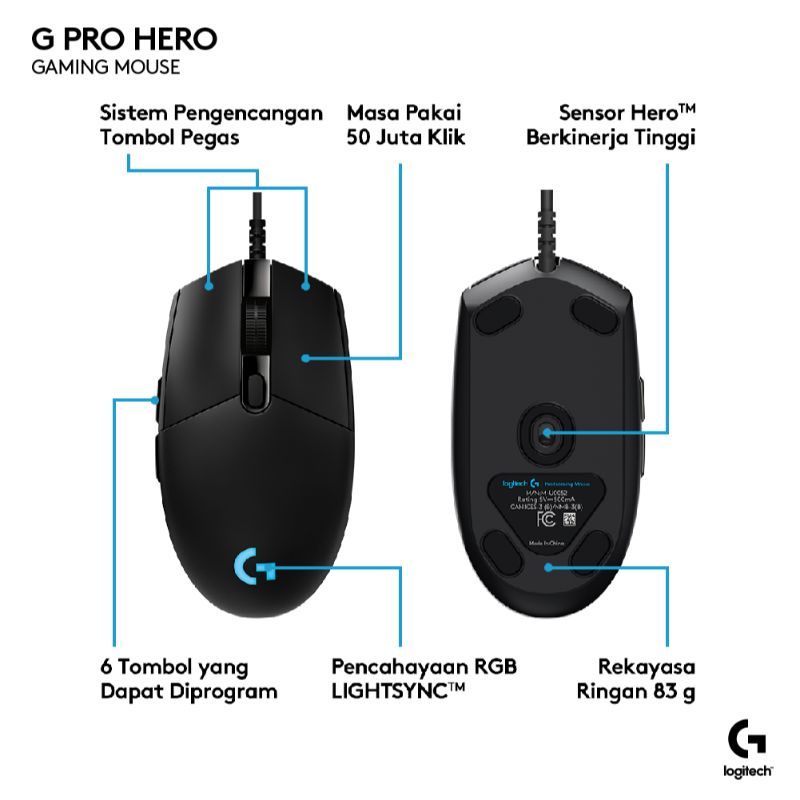 Jual Logitech G Pro Hero Corded Mouse Online Desember 2020 Blibli
