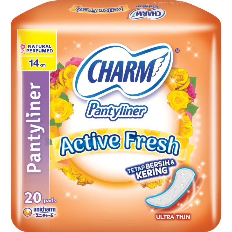 Promo Charm Pantyliner Active Fresh Perfumed 20s Diskon 13% di Seller