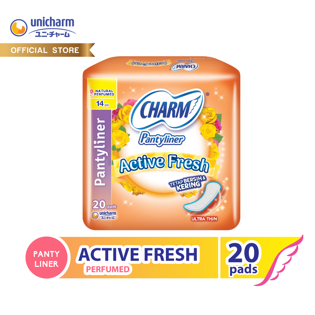Promo Charm Pantyliner Active Fresh Perfumed 20s Diskon 5% di Seller