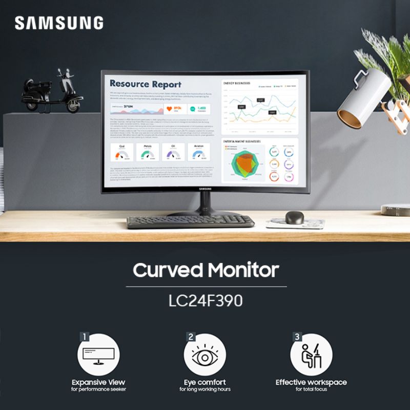 samsung lc24f390fhexxd curved monitor 24 inch smooth game play with amd freesync