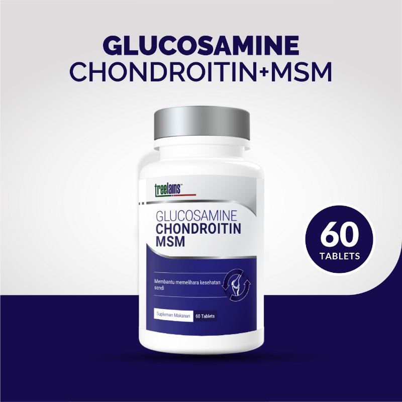 treelains glucosamine chondroitin msm 60 tabs vitamin otot sendi
