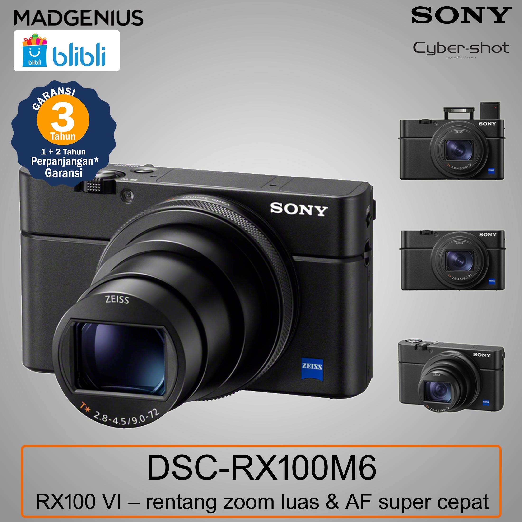 Jual ANEKAFOTO Sony Cyber-shot DSC-RX100 Mark VI M6 M Kamera Pocket  GARANSI RESMI di Seller Official Store Anekafoto Metro Atom  Blibli