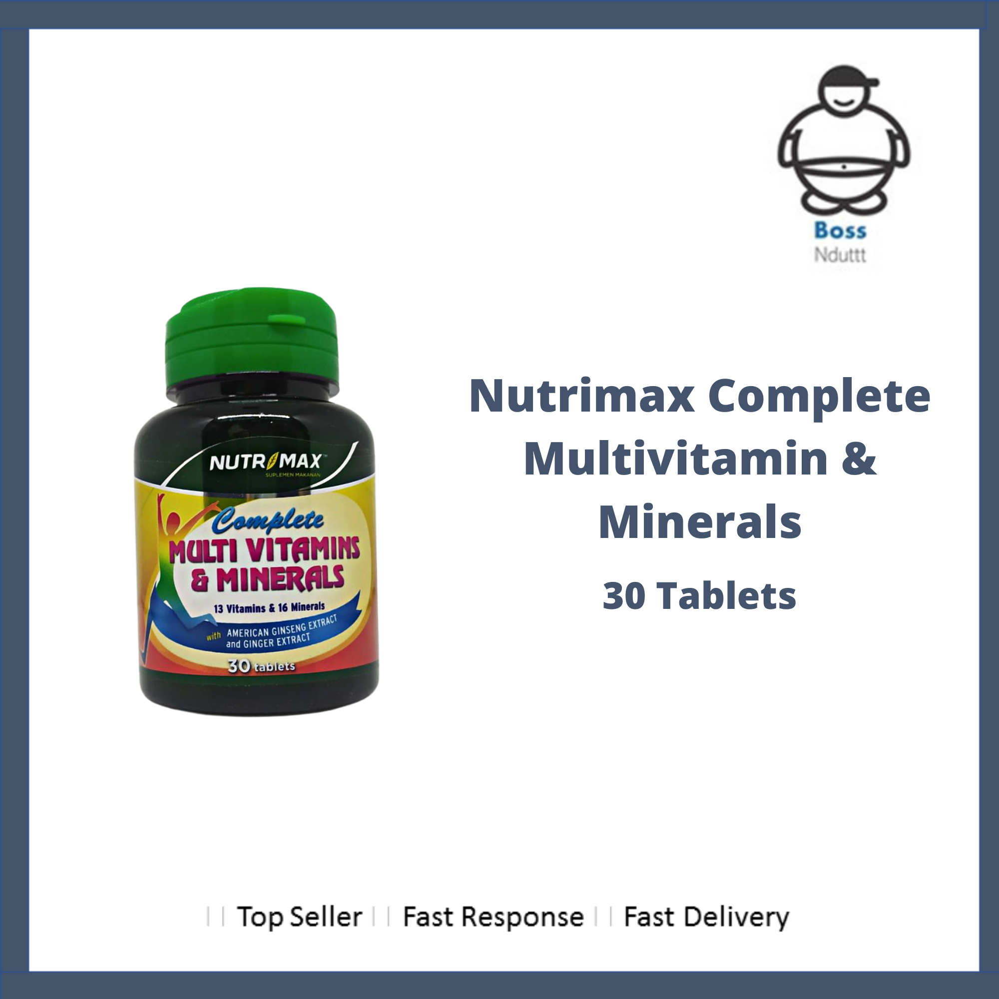 Jual Nutrimax Complete Multivitamins & Minerals (30) tablet Original di Seller Boss Nduttt