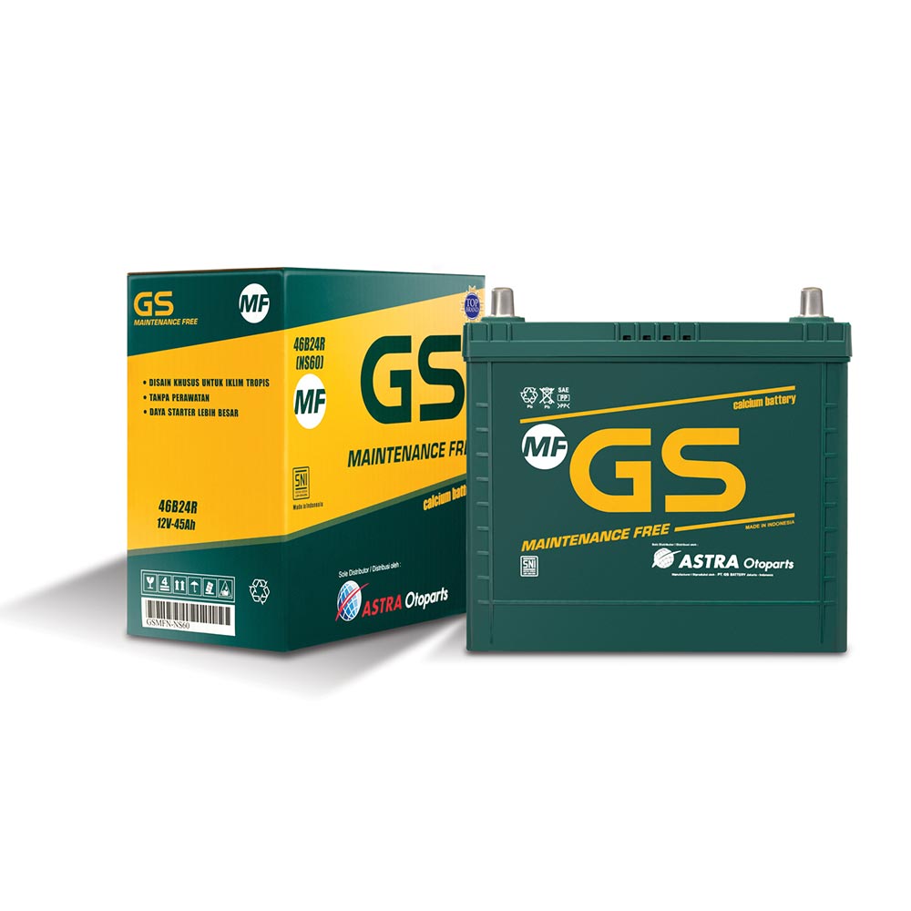 Promo Aki Mobil Kering Gs Maintenance Free Ns60ls Diskon 1% Di Seller
