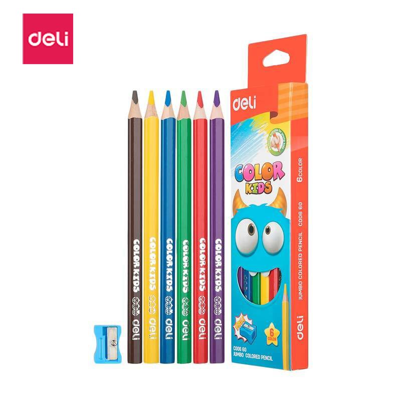 Jual Deli Ec00660 Color Kids Jumbo Pensil Warna 6 Color Online Desember 2020 Blibli