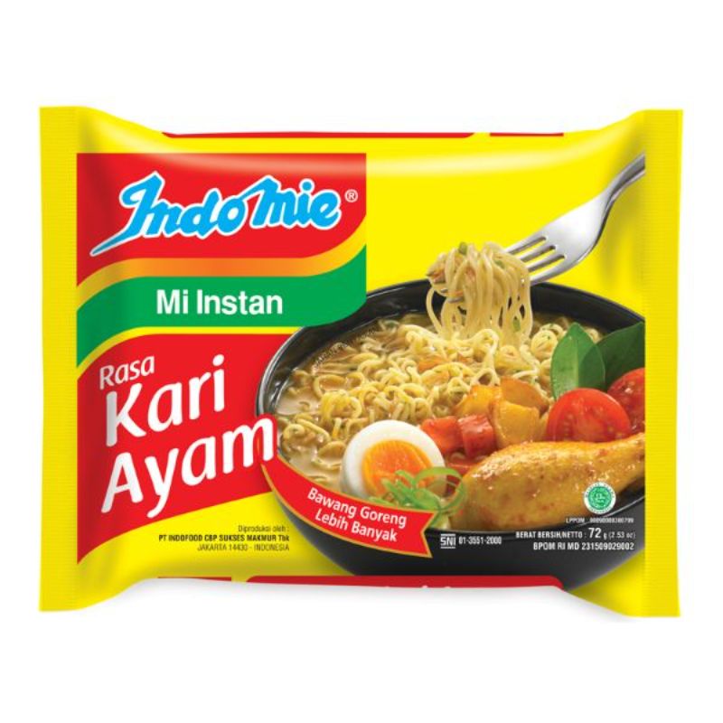  Indomie Rasa Kari Ayam Mie Instan 70g 5pcs Terbaru 