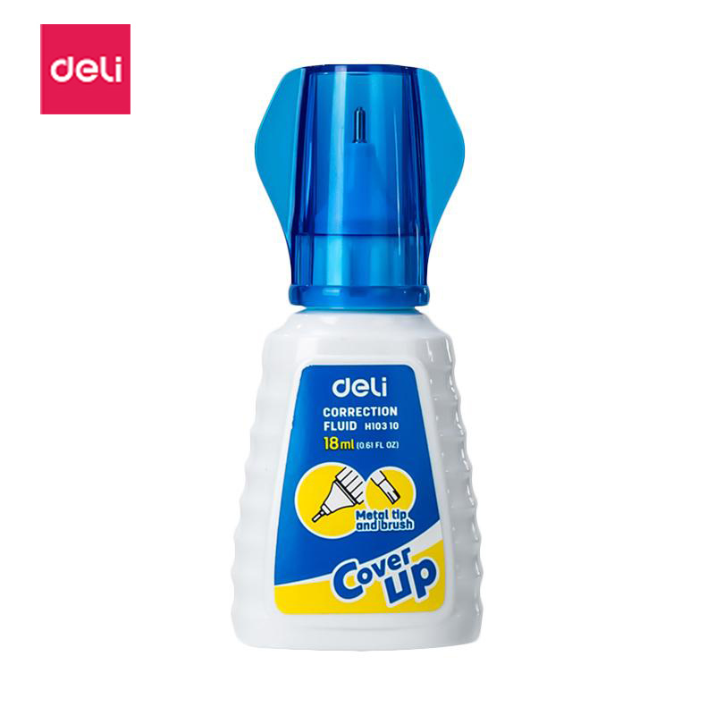 Jual Deli EH10310 School Correction Fluid Steel & Brush Duo Applicator