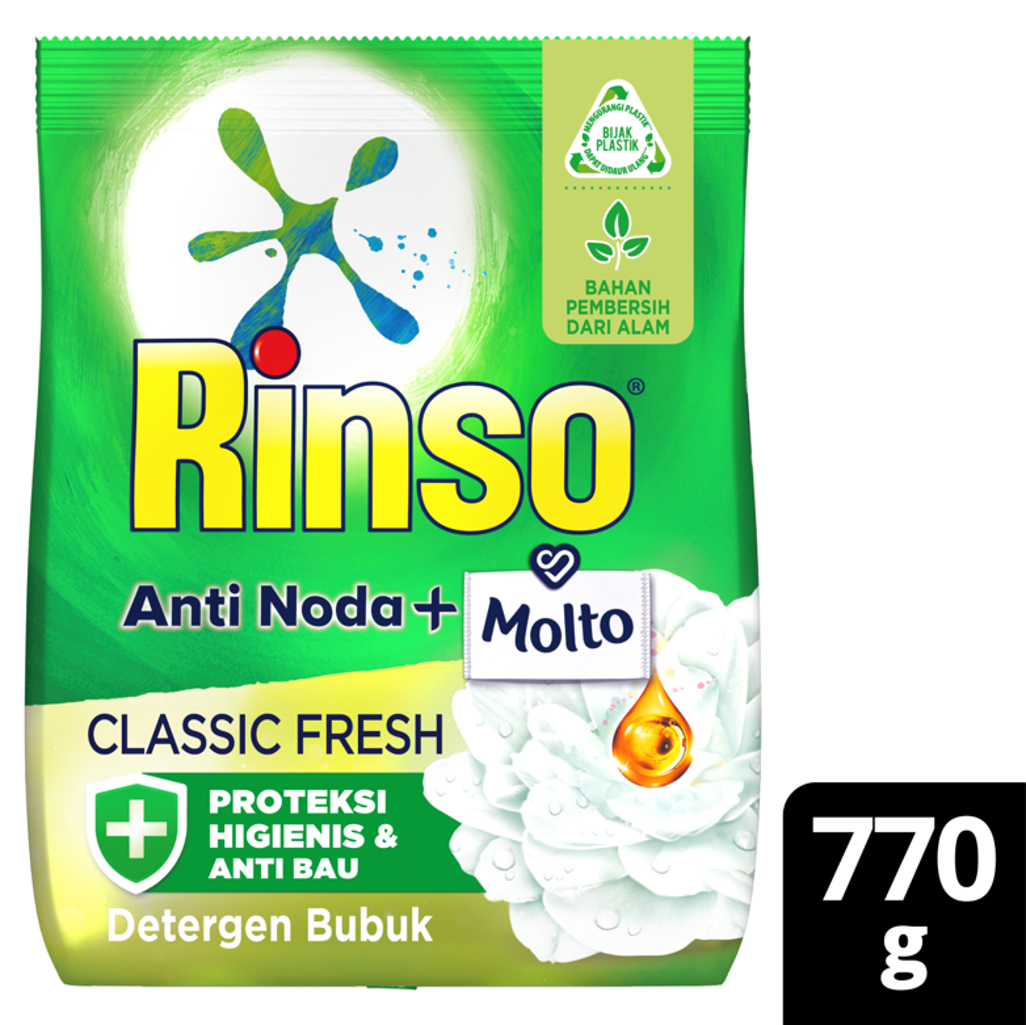 Promo Surabaya - RINSO Anti Noda Powder Detergent [770 g] Diskon 15% di ...