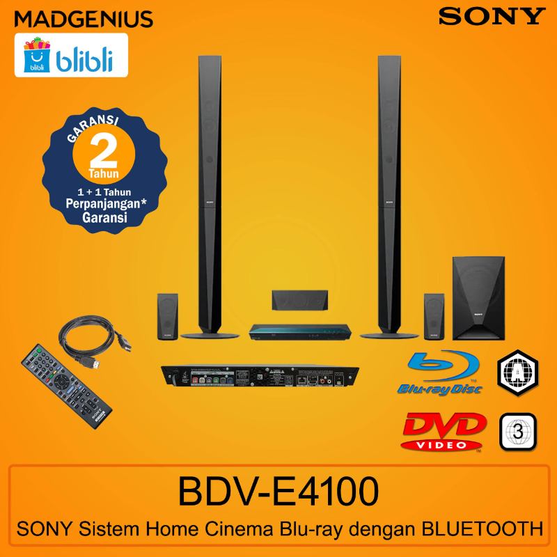 Jual SONY BDVE4100 Bluray Home Cinema System with Bluetooth Black