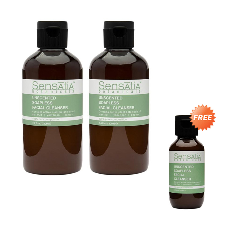 sensatia botanicals unscented soapless facial cleanser