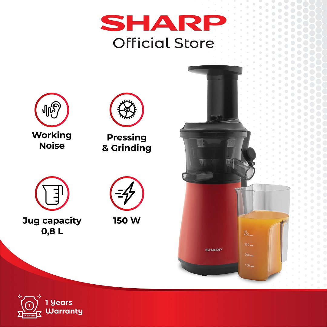 Jual SHARP EJC20YRD Slow Juicer Healsio Easy Cleaning 800ml 150 Watt