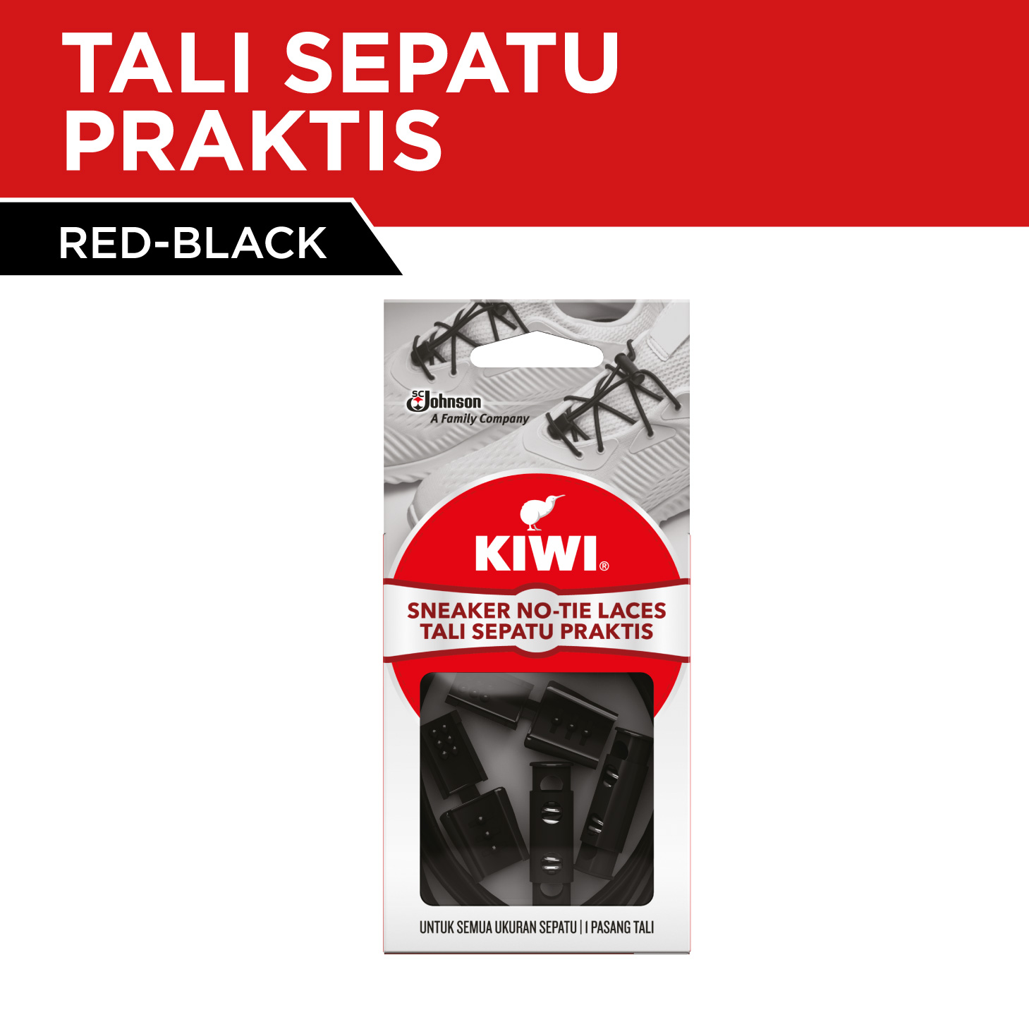 Promo Kiwi Sneaker No Tie Laces Red Black Diskon 25 di Seller