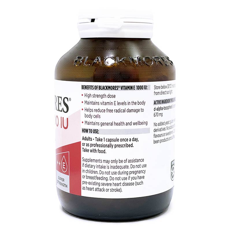 Jual Blackmores Natural Vitamin E 1000IU Suplement [100