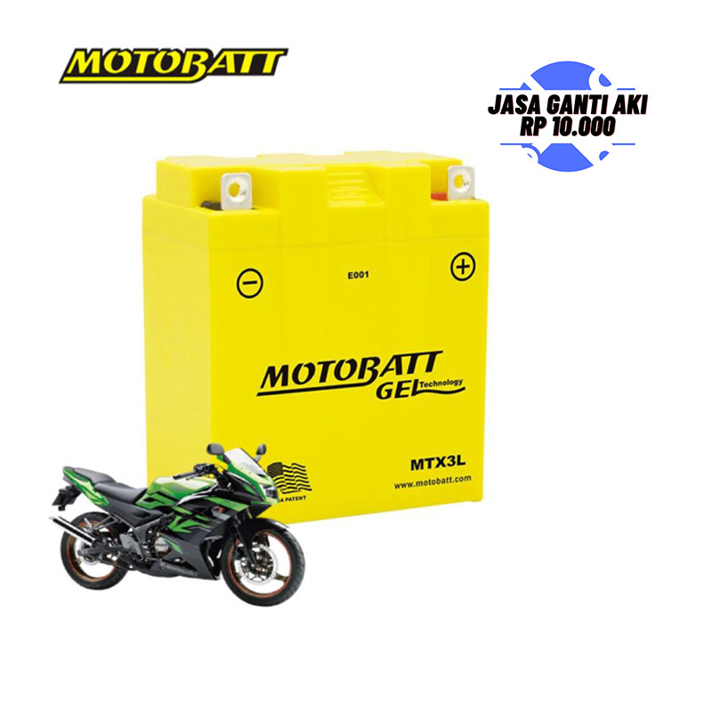 Promo Motobatt MTX 3L Aki Motor Kawasaki Ninja 150/ Honda NSR 150
