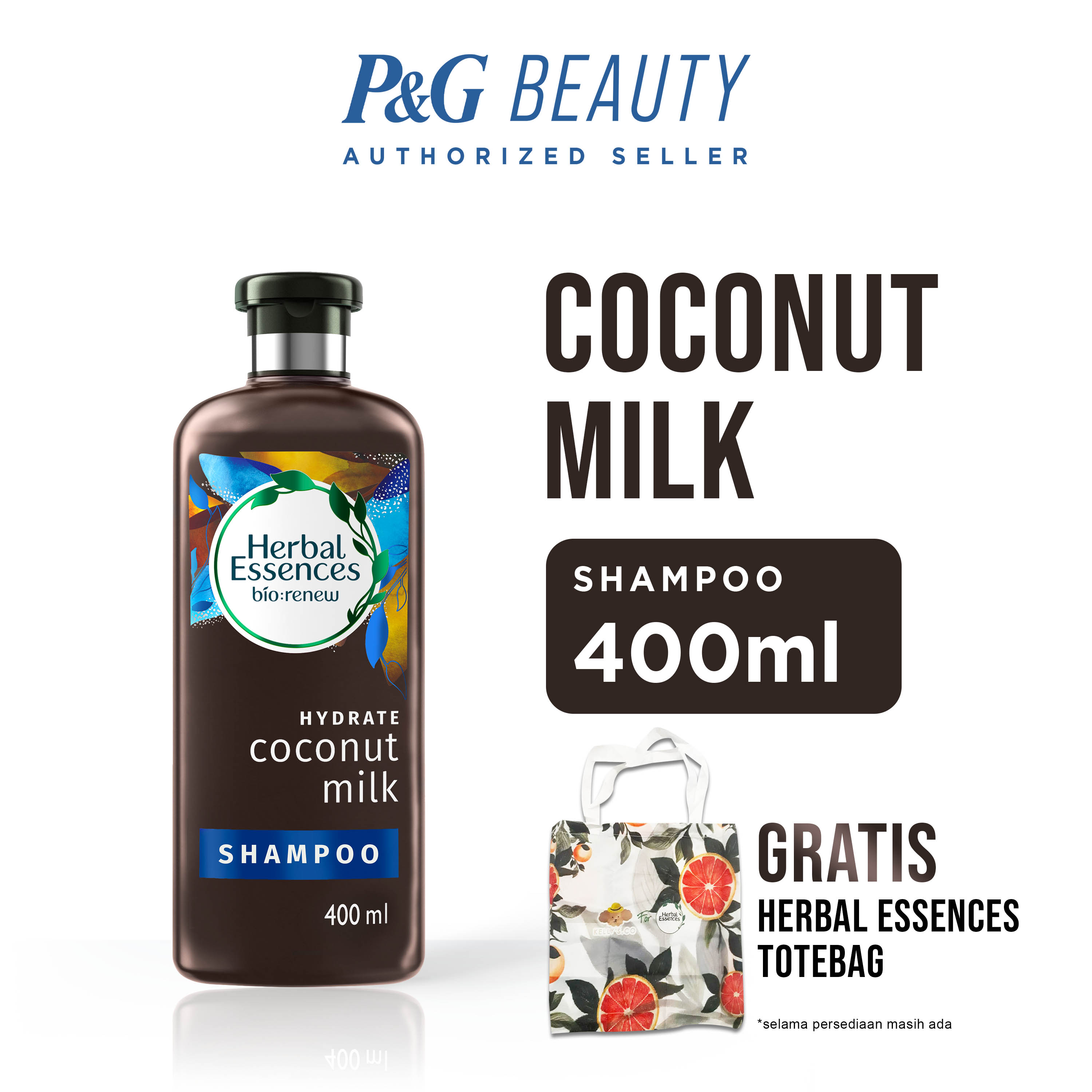 Jual Herbal Essences BioRenew Hydrate Coconut Milk Shampo [400 mL