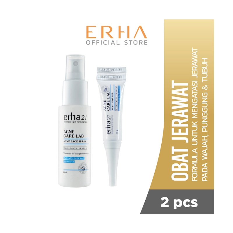 Jual FS SERBA8 - Erha Acne Back Spray [60 mL] + Acne Spot Gel [10 g