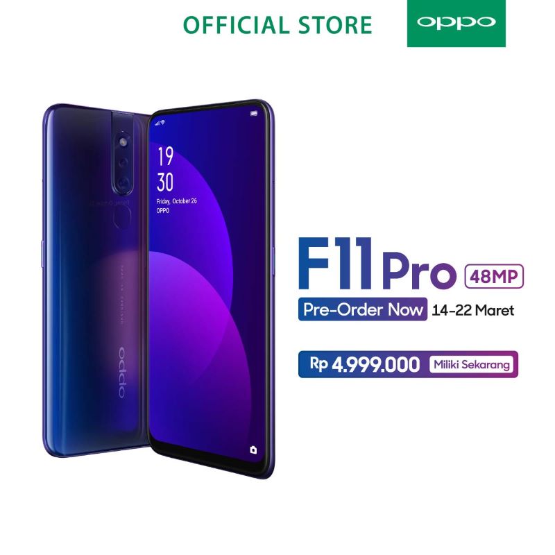 âˆš Oppo F11 Pro Smartphone - Aurora Green [64gb/ 6gb/ Pre Order] Terbaru