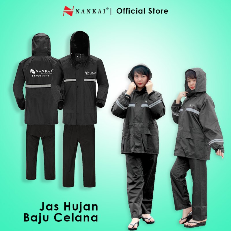 Jual Baju dan Celana Jas Hujan Nankai  XL Hitam di Seller Nankai Tools