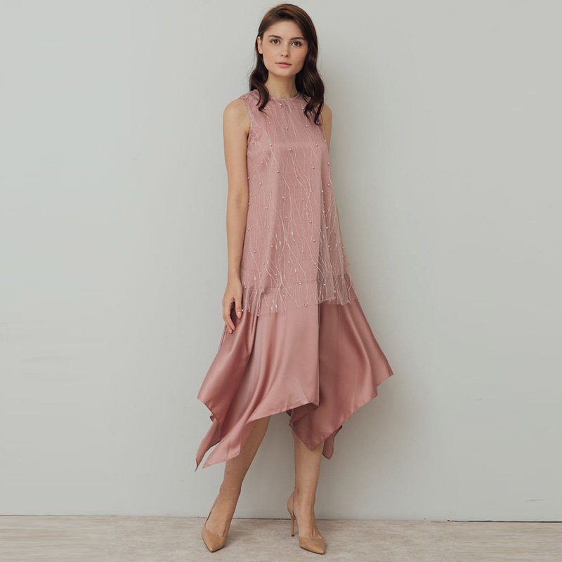 Jual M by Mischa MBLDR 9 Blush Majolica Dress Wanita