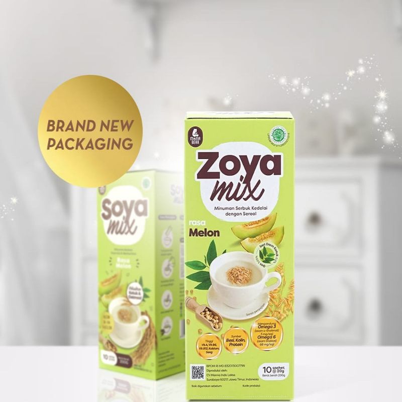 Promo Mamabear Soya Mix Rasa Melon Pelancar Asi [10 Sachet] Diskon 12% ...